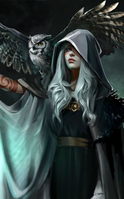 Witch with silver hair